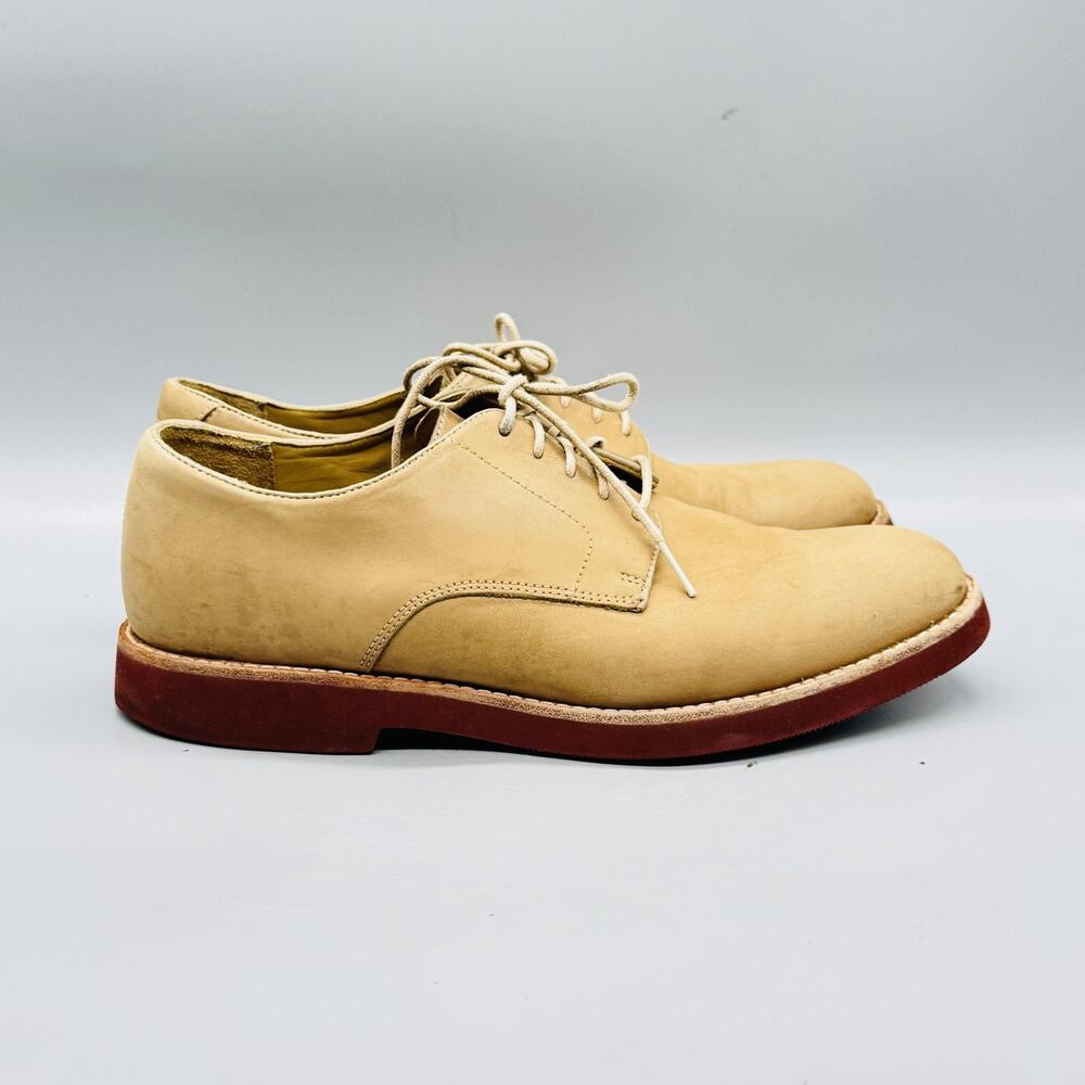 Brooks Brothers Shoes Mens 7 Beige Nubuck Oxford Casual Lace Up Sneakers Comfort